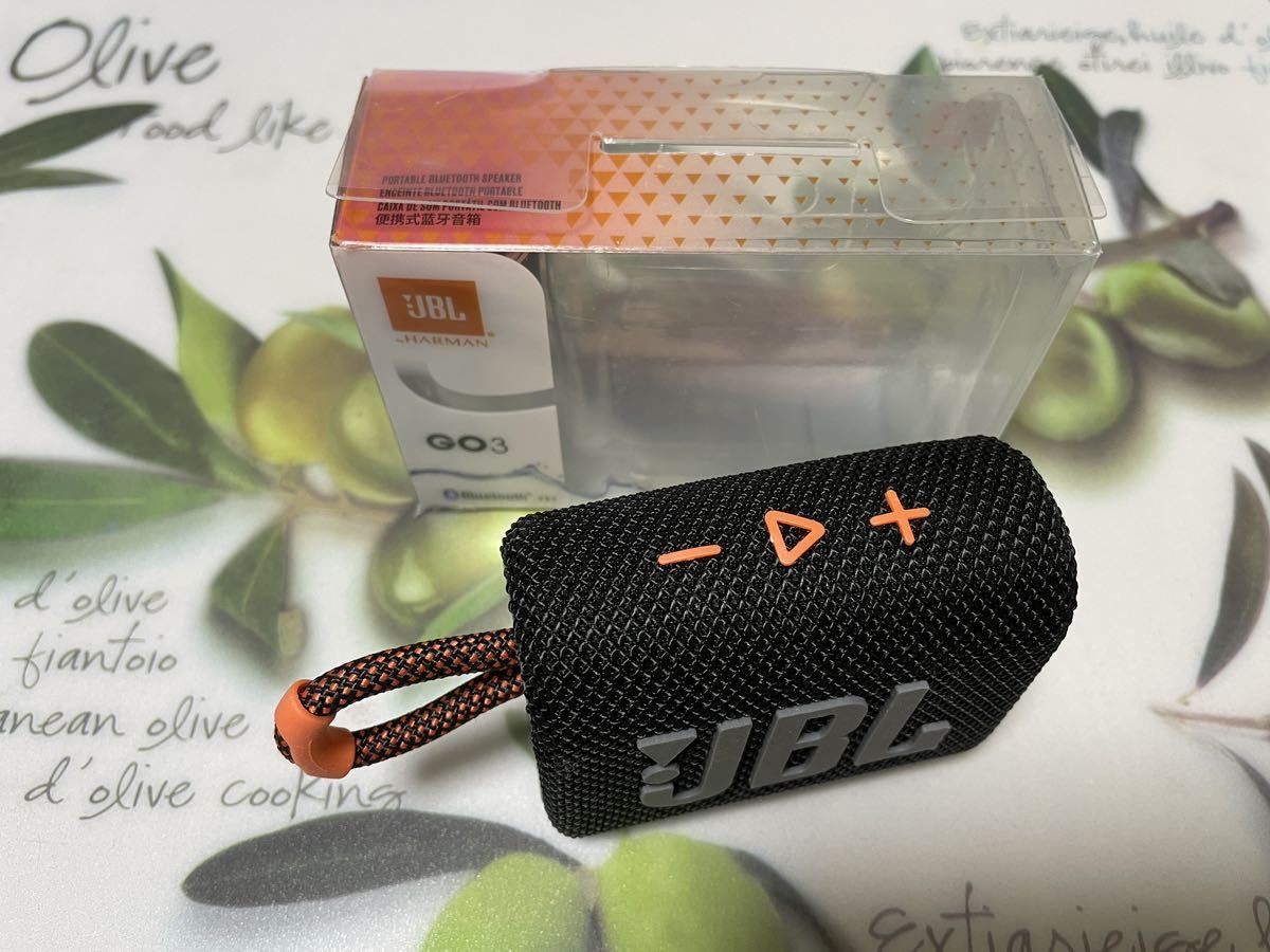 JBL GO3 Bluetooth スピーカー ブラック USB-C充電 防塵防水 パッシブラジエーター搭載 2020年モデル_画像1