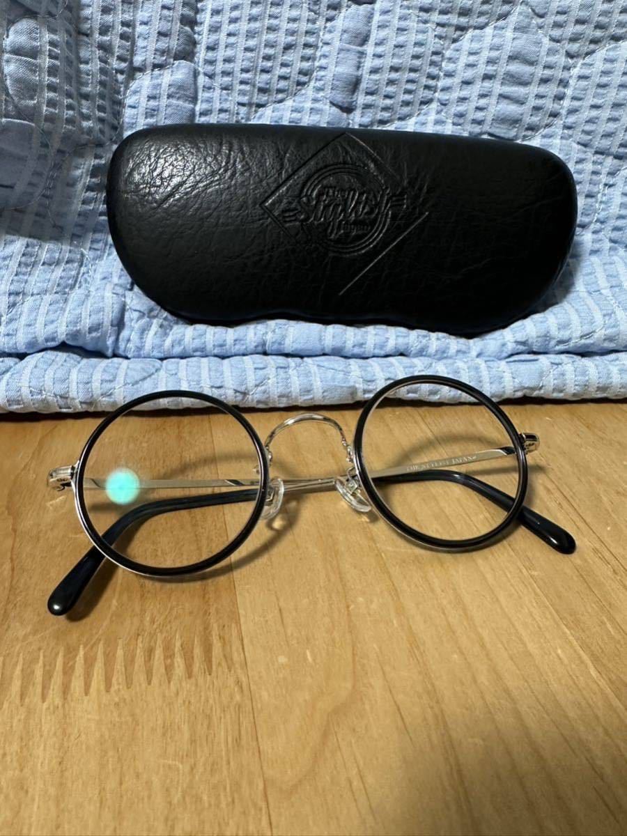 the stylist japan × Hakusan glasses round glasses baby's bib list Japan case attaching silver × clear 