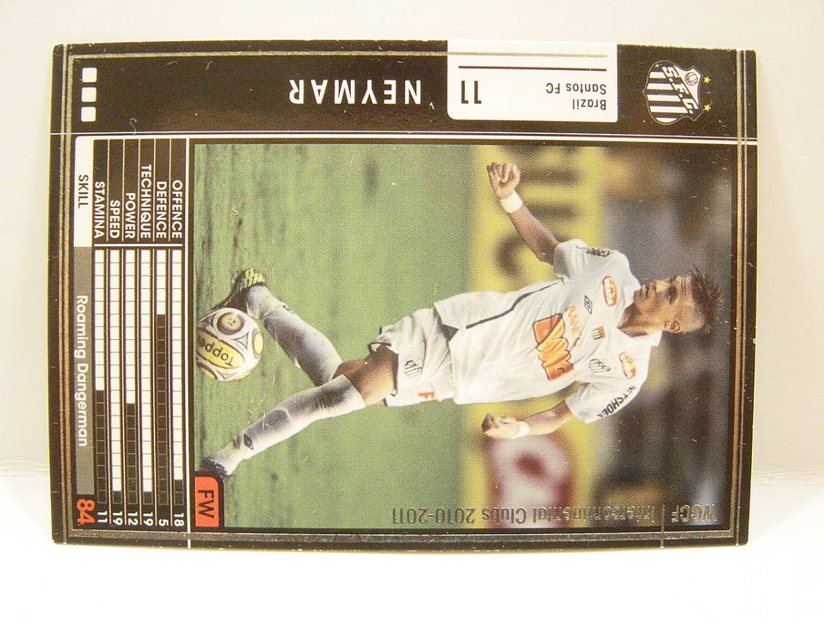 WCCF 2010-2011 SP 黒 ネイマール　Neymar JR 1992 Brazil　No.11 Santos FC 10-11 Panini B_画像3