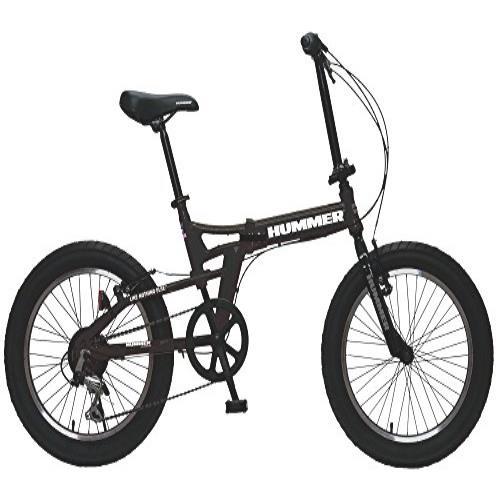 ★送料無料 HUMMER(ハマー) FDB206FAT-BIKE ブラック 20インチ 極太3.0タイヤ 折りたたみ式 迫力ある自転車_画像1