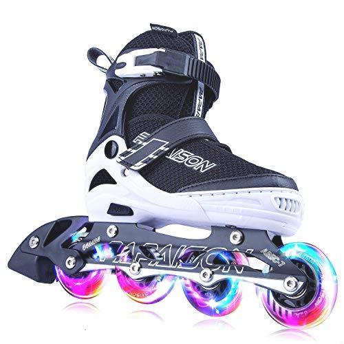 * free shipping PAPAISON inline skates roller skate size adjustment possibility luminescence for children adult Inline skate girl man beginner direction 