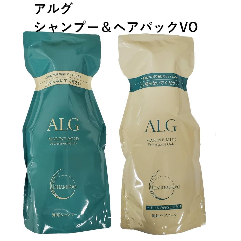 パシフィックプロダクツ ALG アルグ シャンプー 600ml + ヘアパック VO 600g シャンプー トリートメント 各1個 セット_画像1