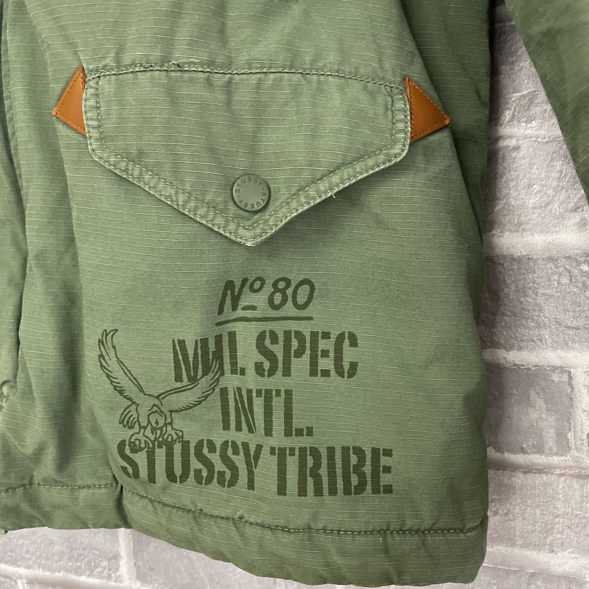 STUSSY ステューシー MIL.SPEC INTL STUSSY TRIBE FLIGHT JACKET ミリタリージャケット S 中綿キルティング_画像4