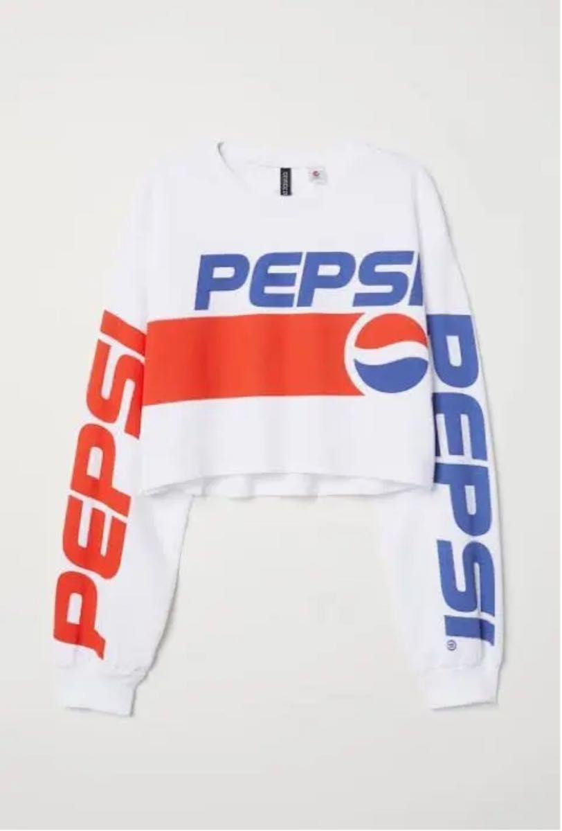 プリントクロップドスウェットシャツ　ペプシ　Pepsi クロップド丈　コカコーラ