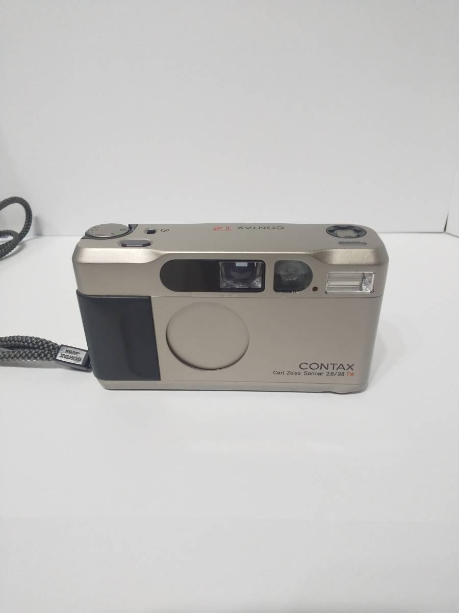 1円スタート　CONTAX T2 コンパクトフィルムカメラ Carl Zeiss Sonnar 2.8/38 T* 動作確認済み コンタックス 美品_画像1