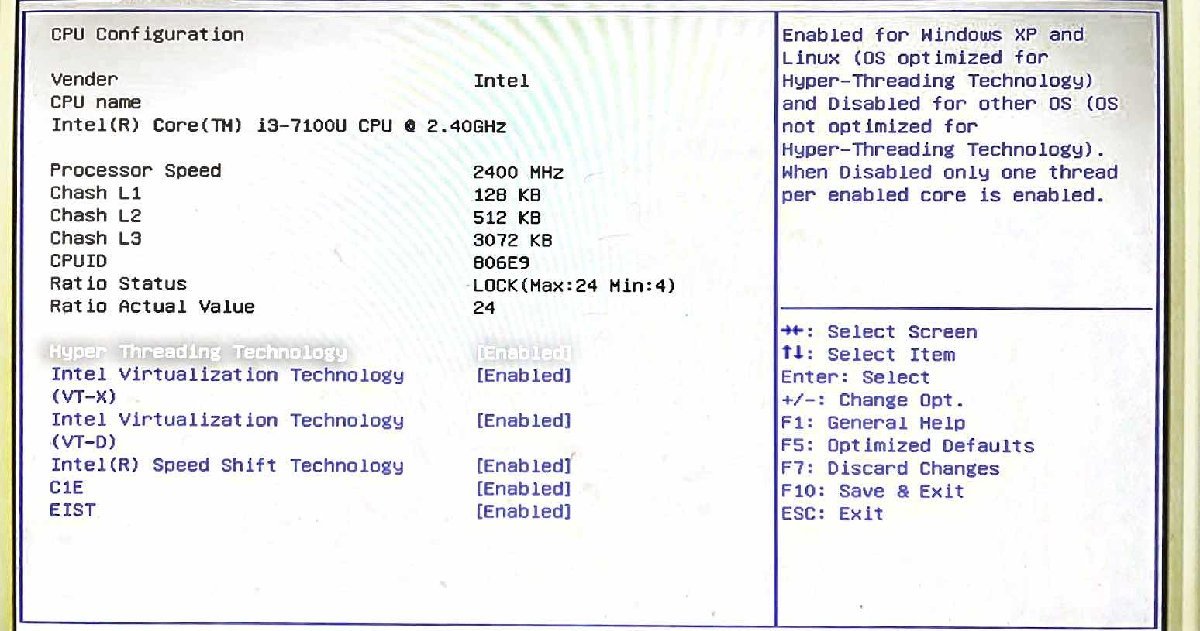 6■/Zク3595 保証付☆EPSON Endeavor ウルトラコンパクトPC ST40E Core i3-7100U 動作〇_画像4