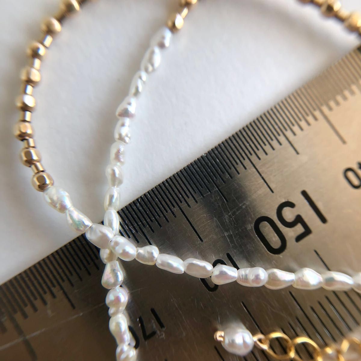 国産あこや真珠ケシパールネックレス40cm 14金ゴールドフィルド 国産あこや真珠ケシパールネックレス40cm 14金ゴールドフィルド