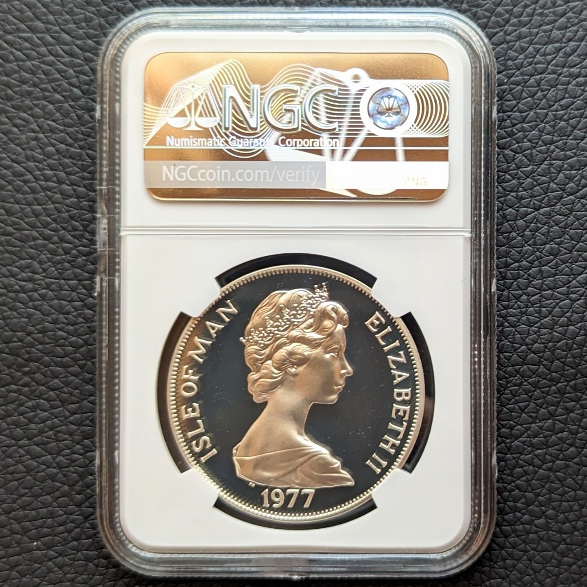 1円スタート 銀貨 鑑定 1977 イギリス領マン島 シルバージュビリー