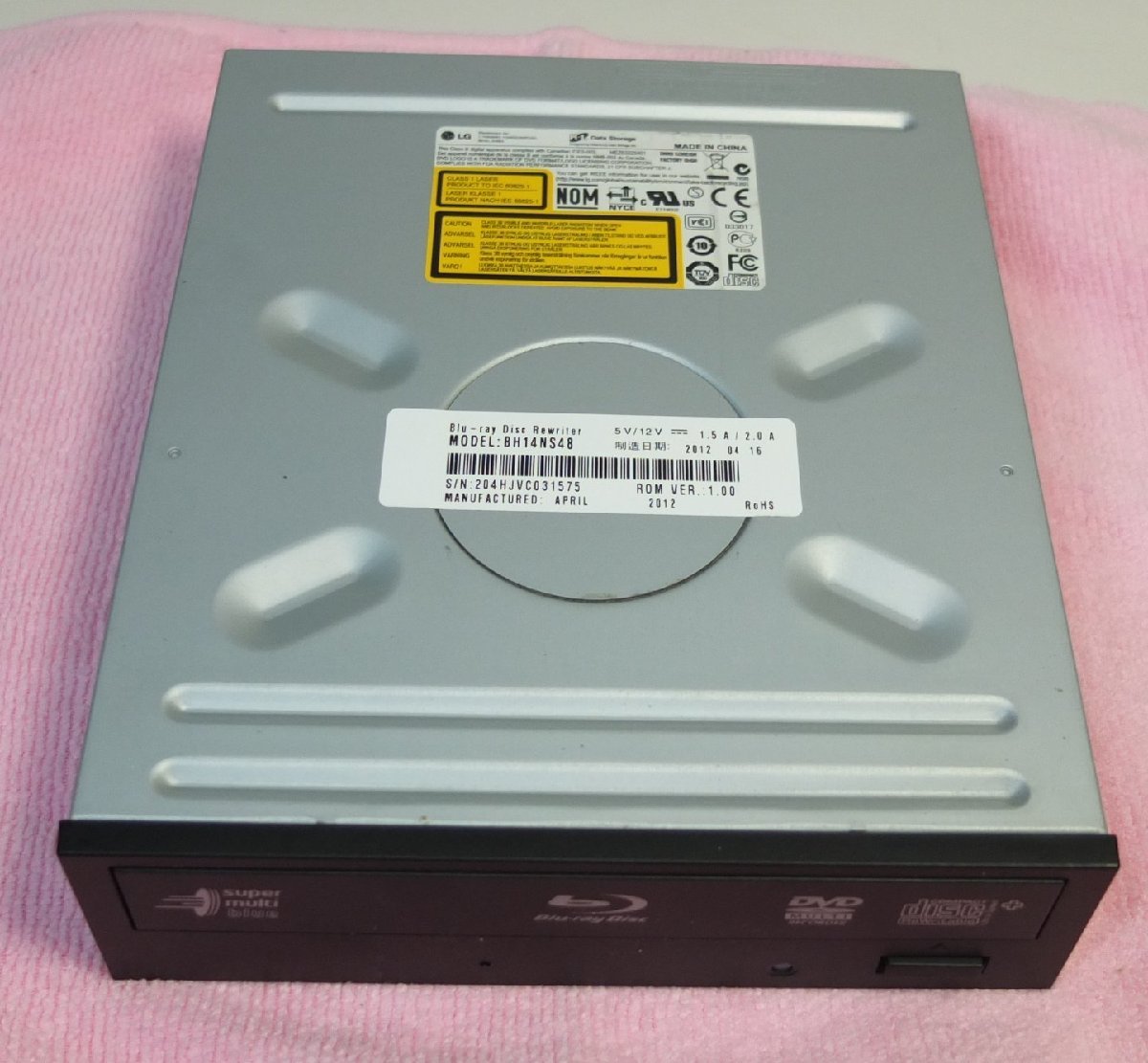 5インチベイ 内臓 Blu-rayドライブ LG電子 BH14NS48 DVD難有？_画像1