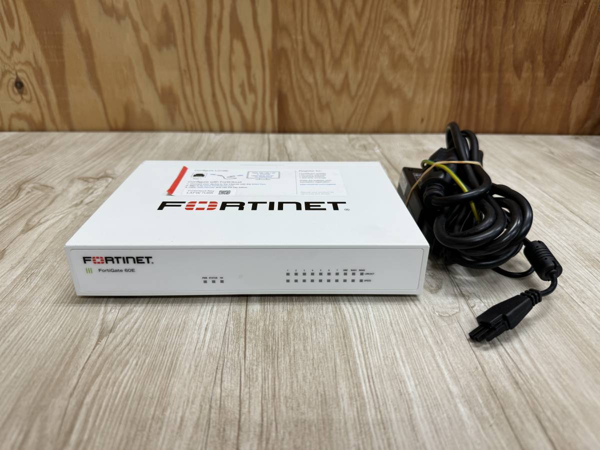 #6006-0815 L1 ☆保証/領収書可☆ Fortinet FortiGate FG-60E ライセンス24年8月21日まで 動作簡易確認 発送サイズ:80予定