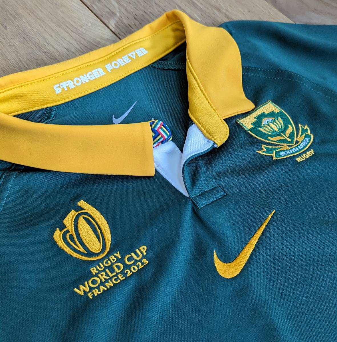 ★ 海外 YOUTH_L size【送料無料】 NIKEナイキ RWC2023フランス 南アフリカ代表/ ラグビーワールドカップ ホームレプリカ  ジャージ ☆