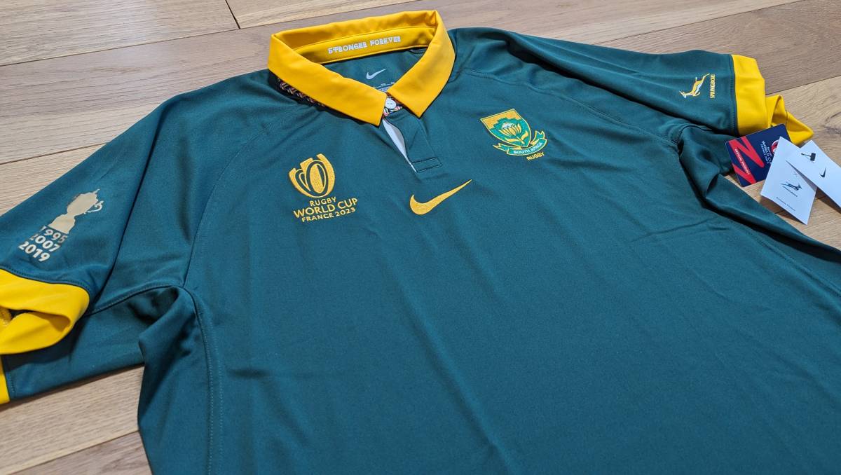 ★海外XXL【ゆうパック80無料】 NIKEナイキ RWC2023フランス 南アフリカ代表 /ラグビーワールドカップ ホームレプリカ ジャージ☆