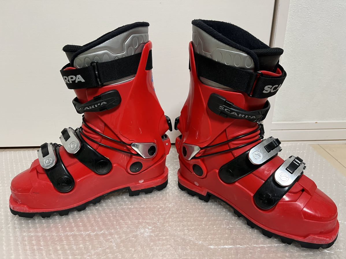 【激レア】SCARPA スカルパ スキーブーツ Denali デナリ ２3ｃｍ インナー5 1/2 バックカントリー レッド　赤 山スキー _画像6