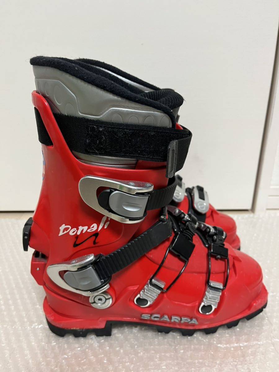 【激レア】SCARPA スカルパ スキーブーツ Denali デナリ ２3ｃｍ インナー5 1/2 バックカントリー レッド　赤 山スキー _画像3