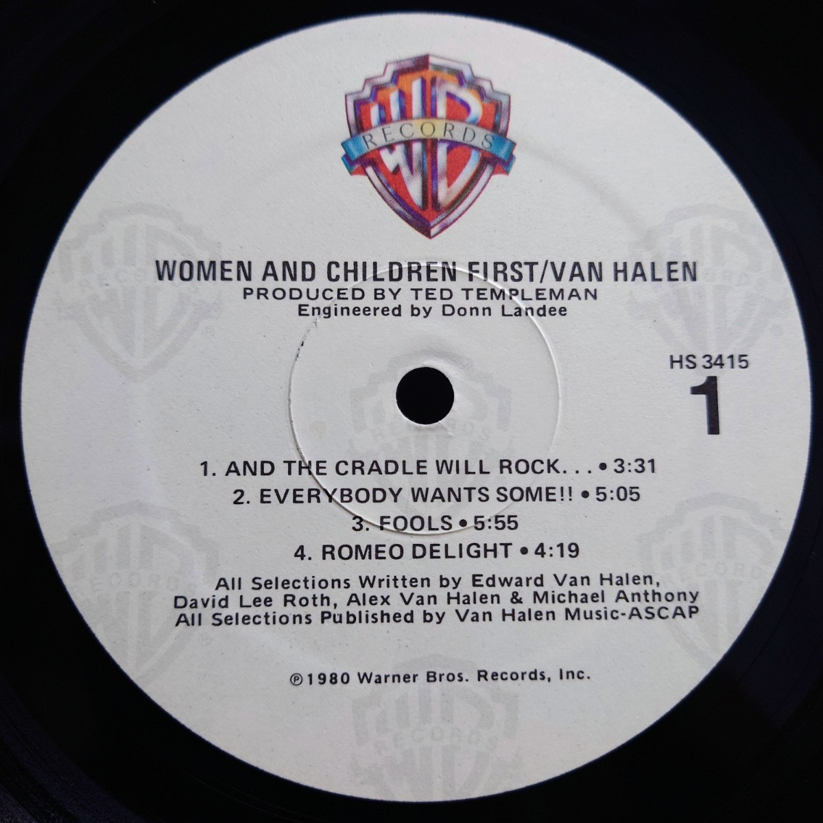 [LP]Van Halen ( Van * partition Len ) Women And Children First( darkness. .)Warner Bros. Records(US record )