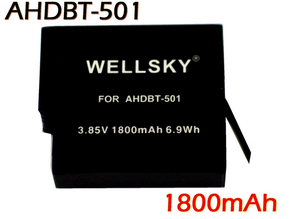 AHDBT-501 互換バッテリー 2個 & デュアル Type C USB 急速 互換充電器 バッテリーチャージャー GoPro ゴープロ HERO (2018) HERO6 Black _残量表示可能