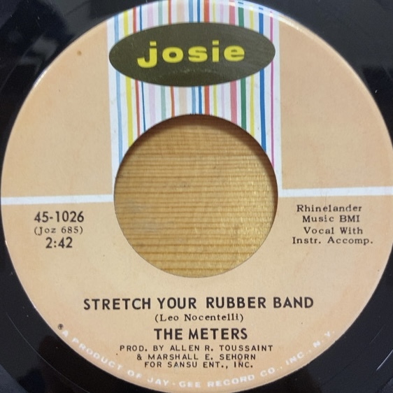 THE METERS STRETCH YOUR RUBBER BAND / GROOVY LADY 45's 7インチ_画像2
