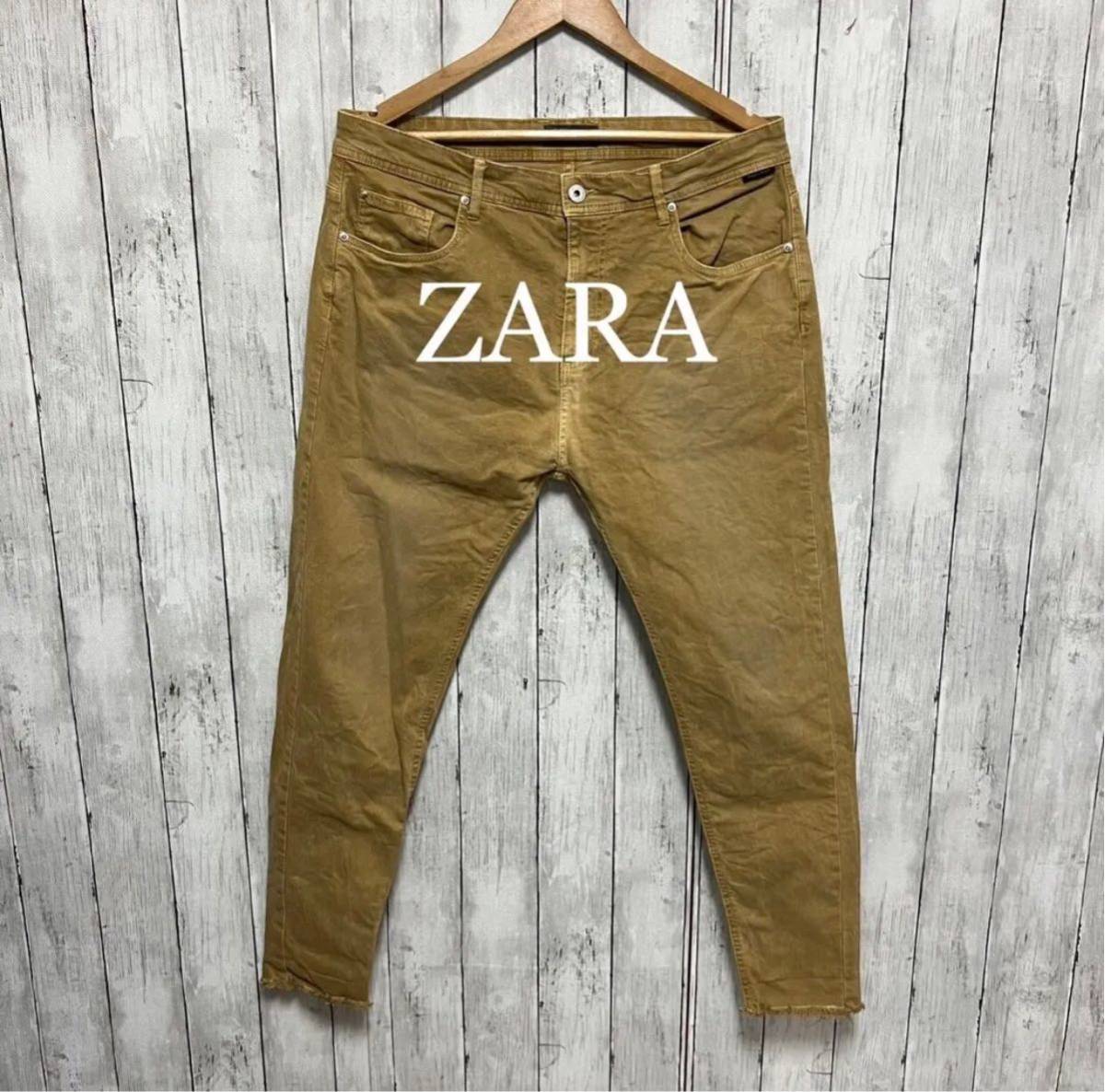 ZARA ウォッシュ加工サルエルストレッチパンツ！