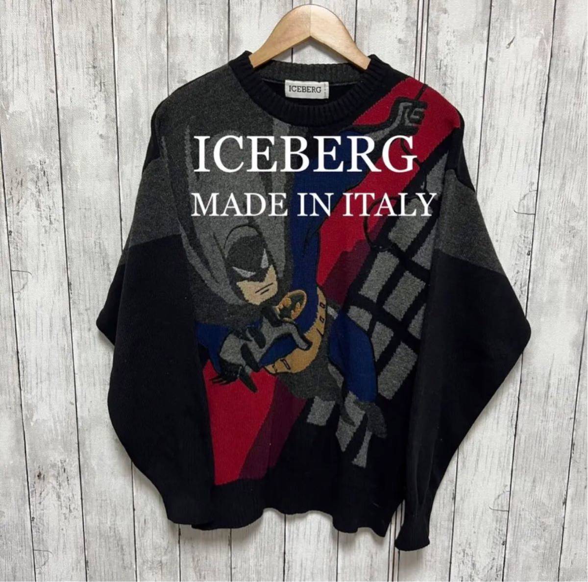 人気ブランド ICEBERG バットマンセーター イタリア製！アイスバーグ