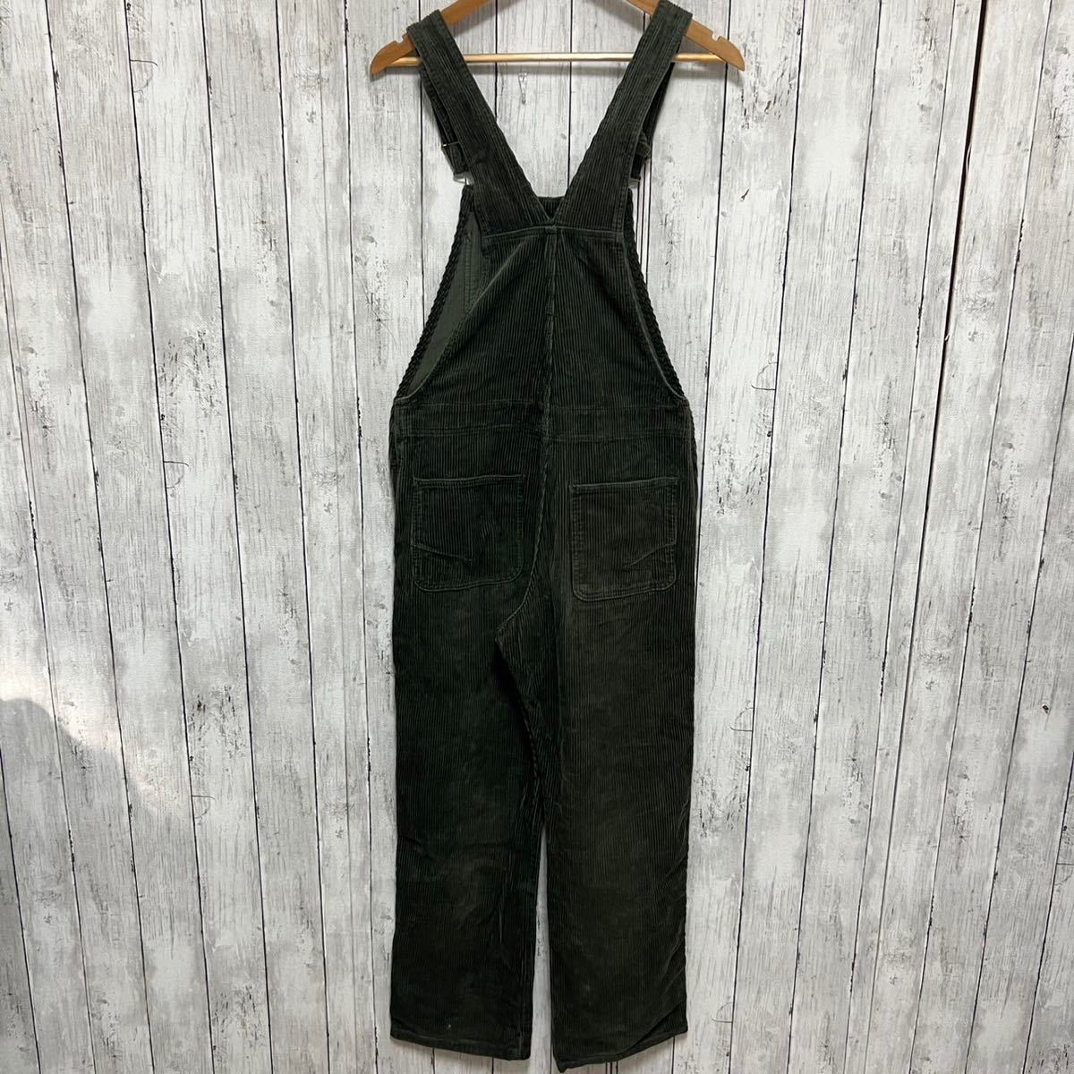 希少 黒入荷! VANS コーデュロイオーバーオール!モスグリーン