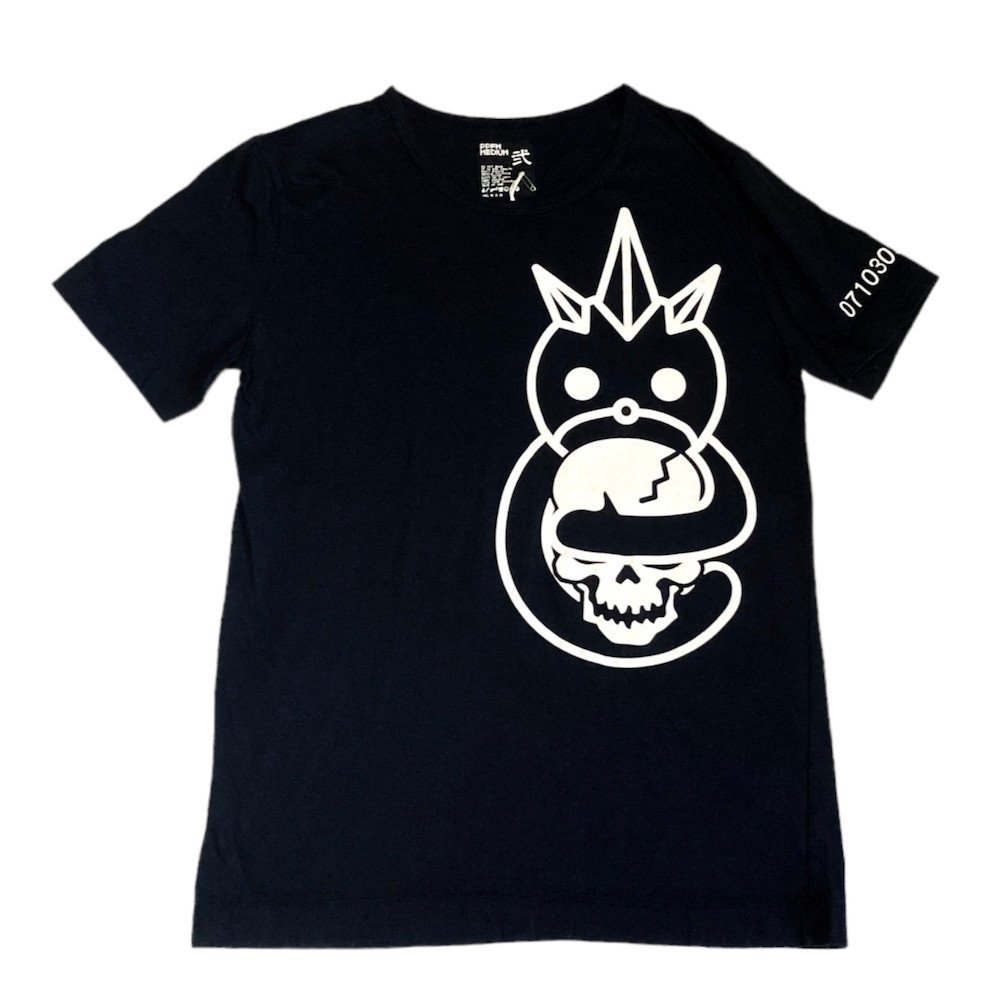 新品正規30％OFF PPFM ピーピーエフエム 日本製 Tシャツ M 黒 半袖 パンクマ エコマーク 有機栽培 p63m05_画像1