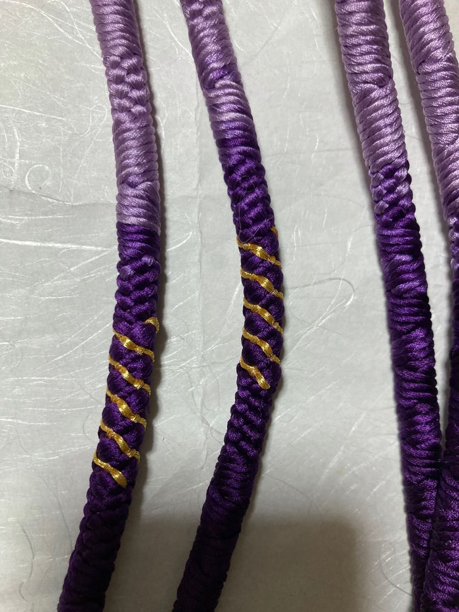 正絹帯締め　紫