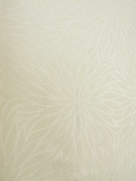 T153　正絹　単衣　白襦袢　菊花地模様　身丈126cm_画像2