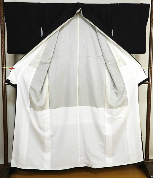 U93　正絹　留袖　熨斗花雪輪　谷崎潤一郎の世界　落款入り　身丈162cm_画像8