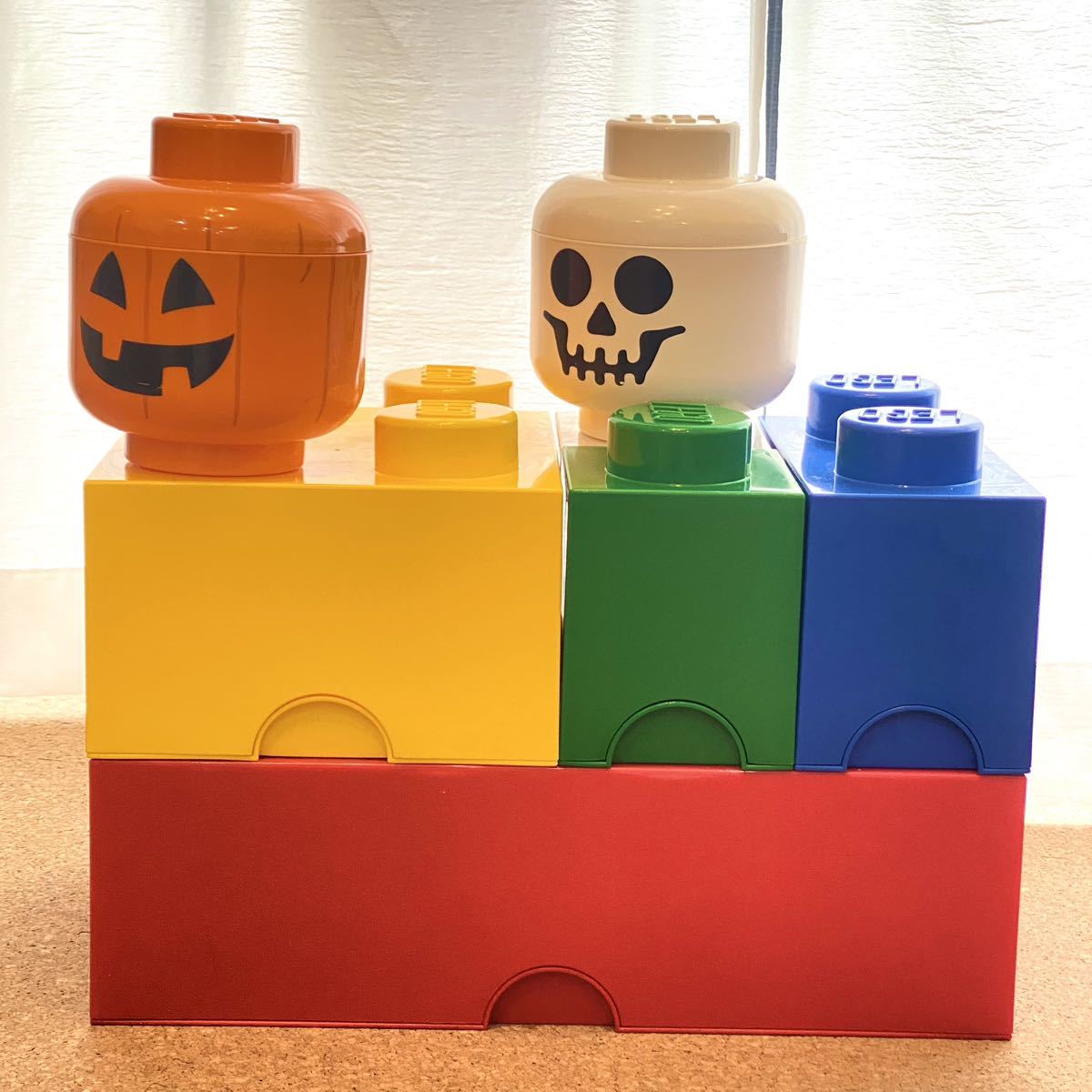 LEGO レゴ 収納 ケース ブロック型 ボックス7点 おもちゃ箱 Storage Box ハロウィン Halloween 箱_画像2