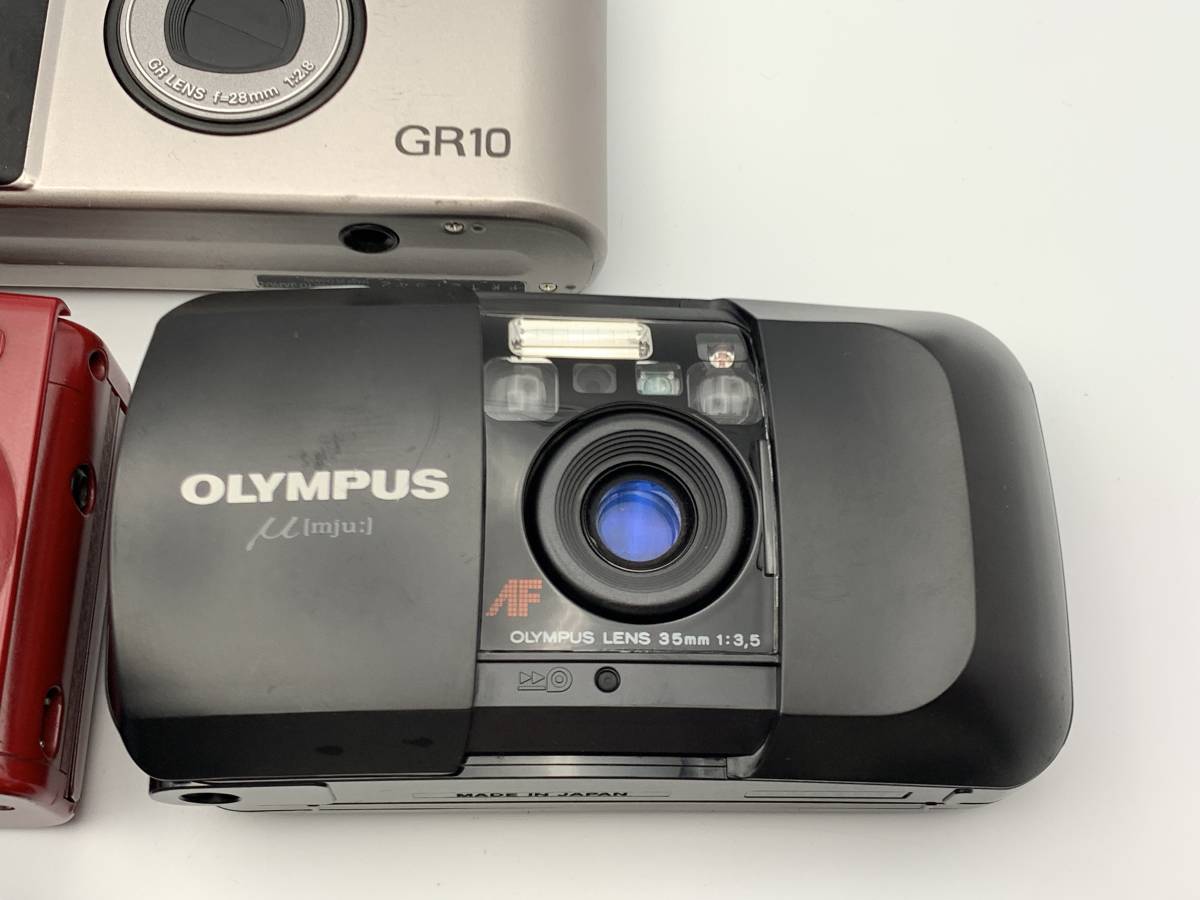 OLYMPUS μ mju / XA2 / PENTAX ESPIO mini 75 / RICOH GR10 コンパクトフィルムカメラ 5点セット ジャンク【1円〜】_画像5