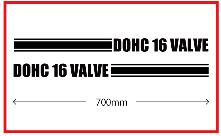  боковой линия стикер *DOHC 16 VALVE*kstdm-1