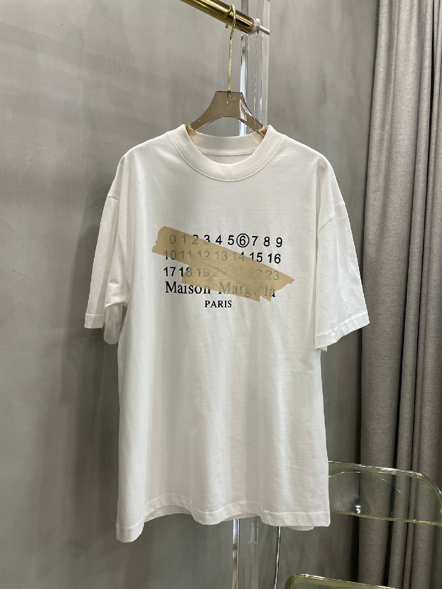 送料無料　マルタンマルジェラ　Maison Margiela　メンズ　Tシャツ　文字ロゴ　半袖　丸首　1698-48