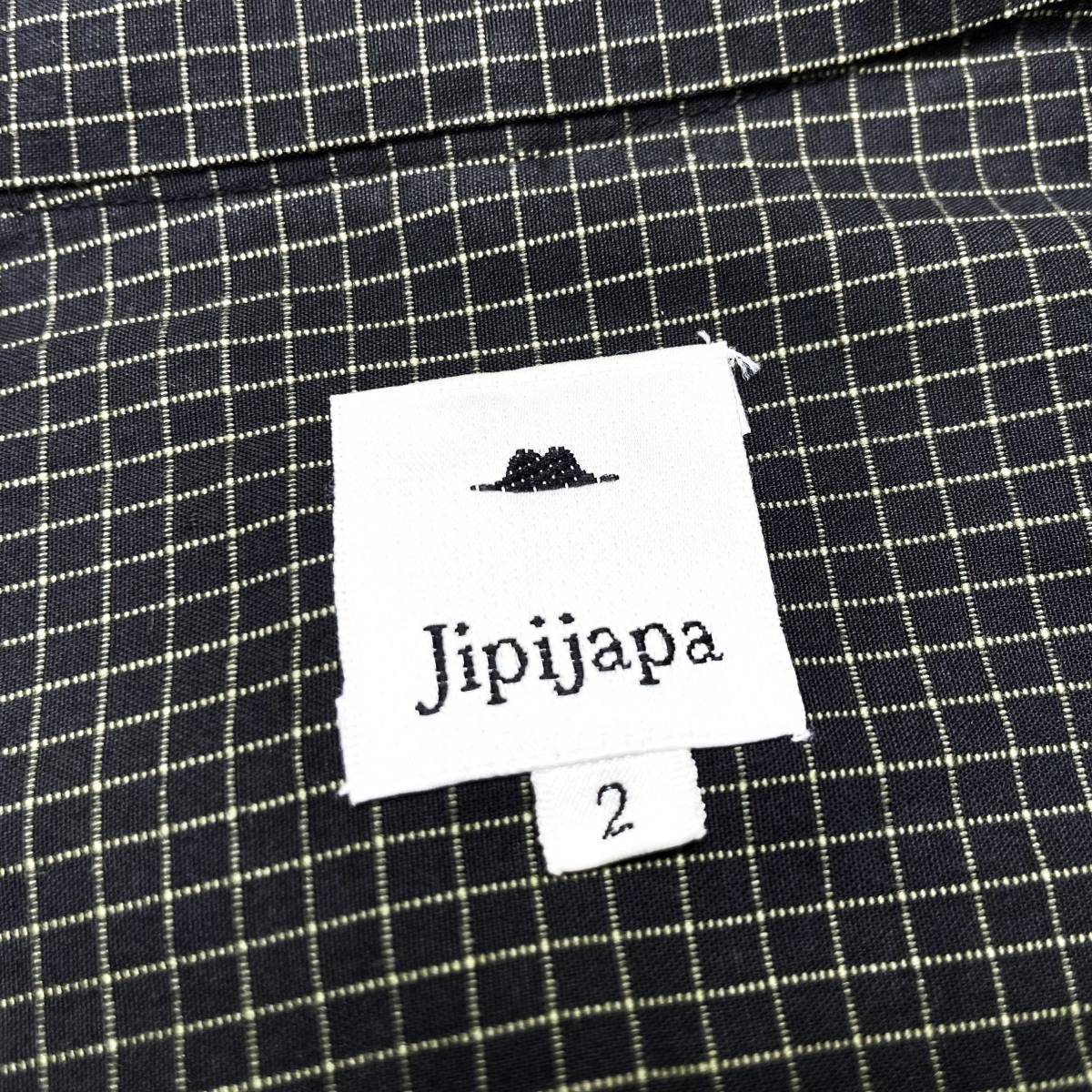 Jipijapa ヒピハパ 格子柄 チンスト付き プルオーバーシャツ size2 (ビンテージ 1990'S FINAL HOME GENERAL RESEARCH ダークビッケンバーグ_画像3