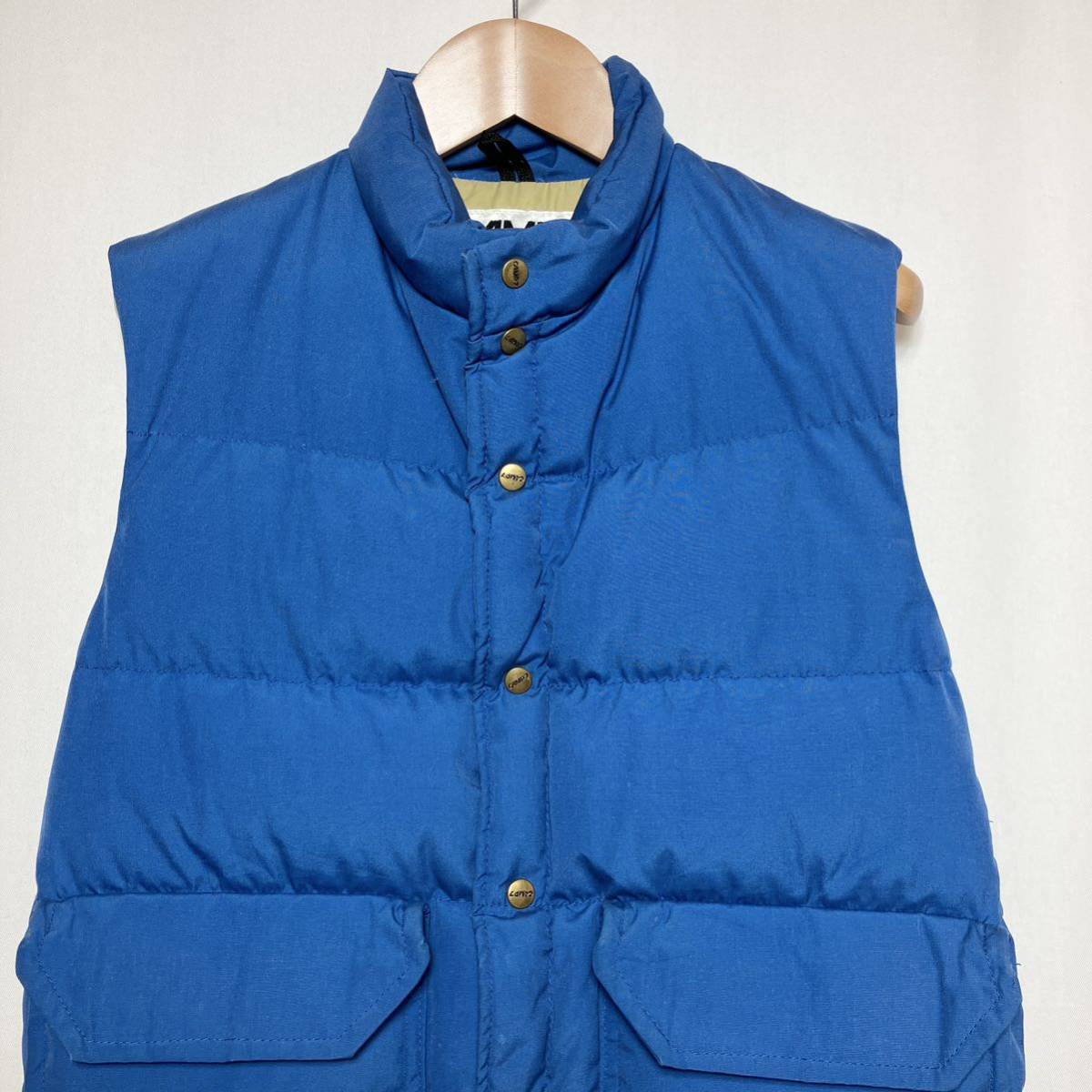 [70s Vintage ]CAMP7 camp seven down vest condition excellent blue XS Vintage North Face type men's lady's | blue 