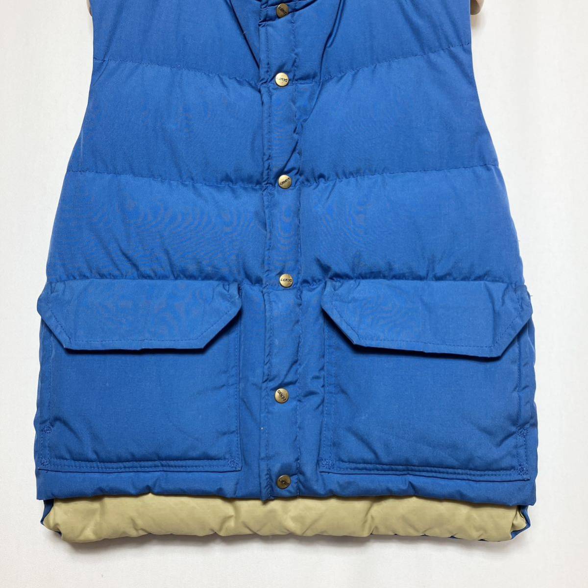 [70s Vintage ]CAMP7 camp seven down vest condition excellent blue XS Vintage North Face type men's lady's | blue 