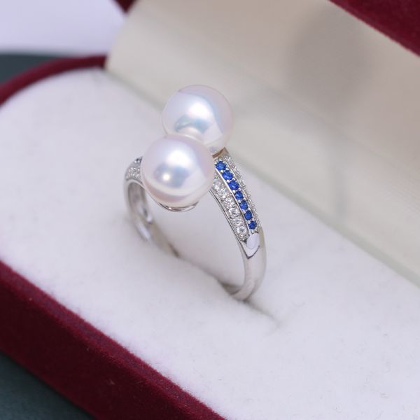 リング 真珠指輪 真珠アクセサリ 天然真珠 淡水真珠 本真珠 誕生日プレゼント 新型 女性 フリーサイズ 上質真珠 パーティー 新品 zz117_画像2