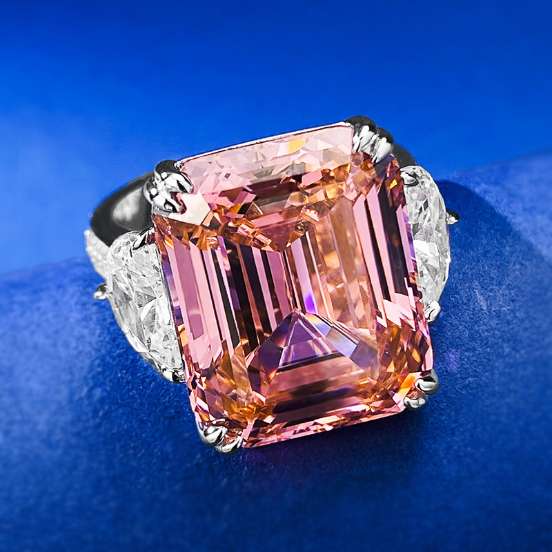 レディース指輪 高級 超綺麗 アクセサリー 宝石 豪華絢爛 ピンク 極上ダイヤモンド 人工ダイヤ 925シルバー 母の日ギフト cb121_画像6