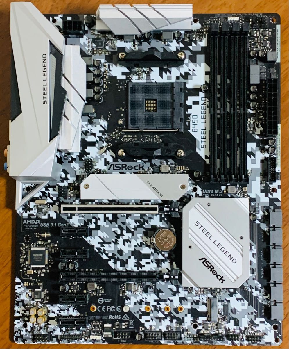 セット】ASRock B450 STEEL LEGEND マザーボード / AMD Ryzen 5 1600