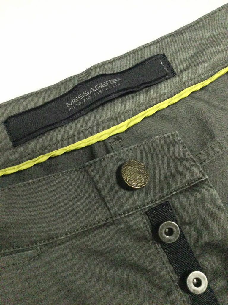 美品「MESSAGERIE」ナチュラルストレッチ テーパード コットンパンツ SIZE:36 イタリア製_画像6