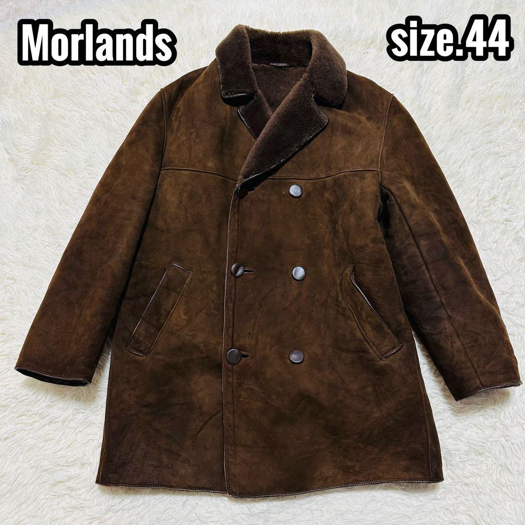 Morlands ムートンジャケット ラムレザー ブラウン サイズ44 リアル シープスキン モーランズ 茶 コート