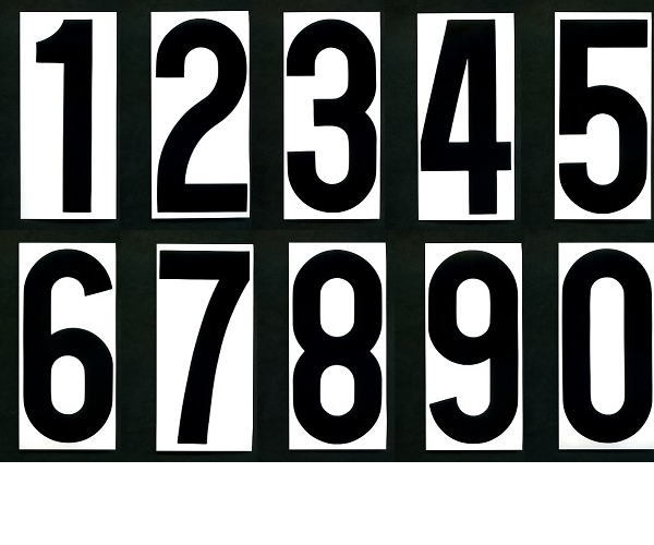 15枚セット　ゼッケンステッカー(黒)【お好きな数字を15枚選べます】_画像1