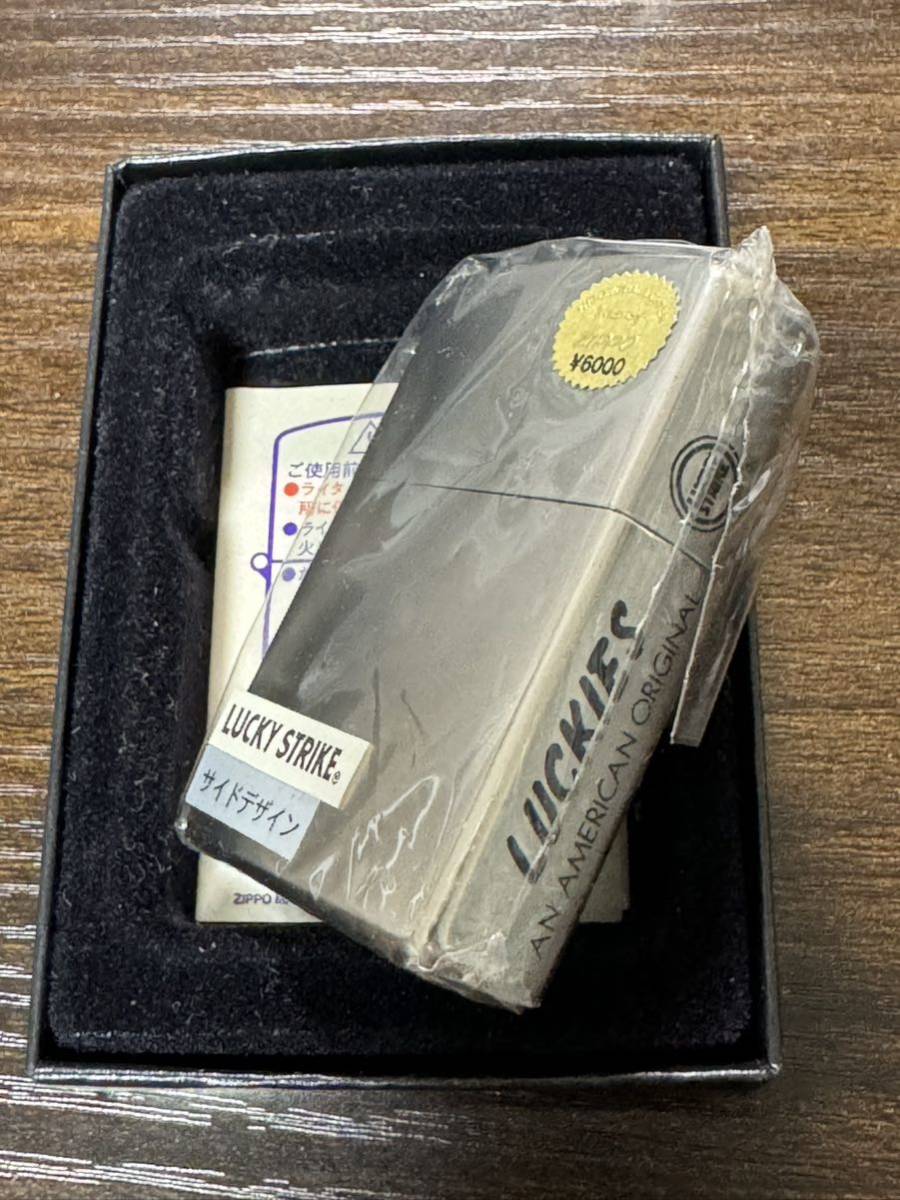 zippo ラッキーストライク サイドデザイン 限定品 LUCKY STRIKE 2000年製 silver シルバー LUCKIES AN AMERICAN ORIGINAL ケース 保証書