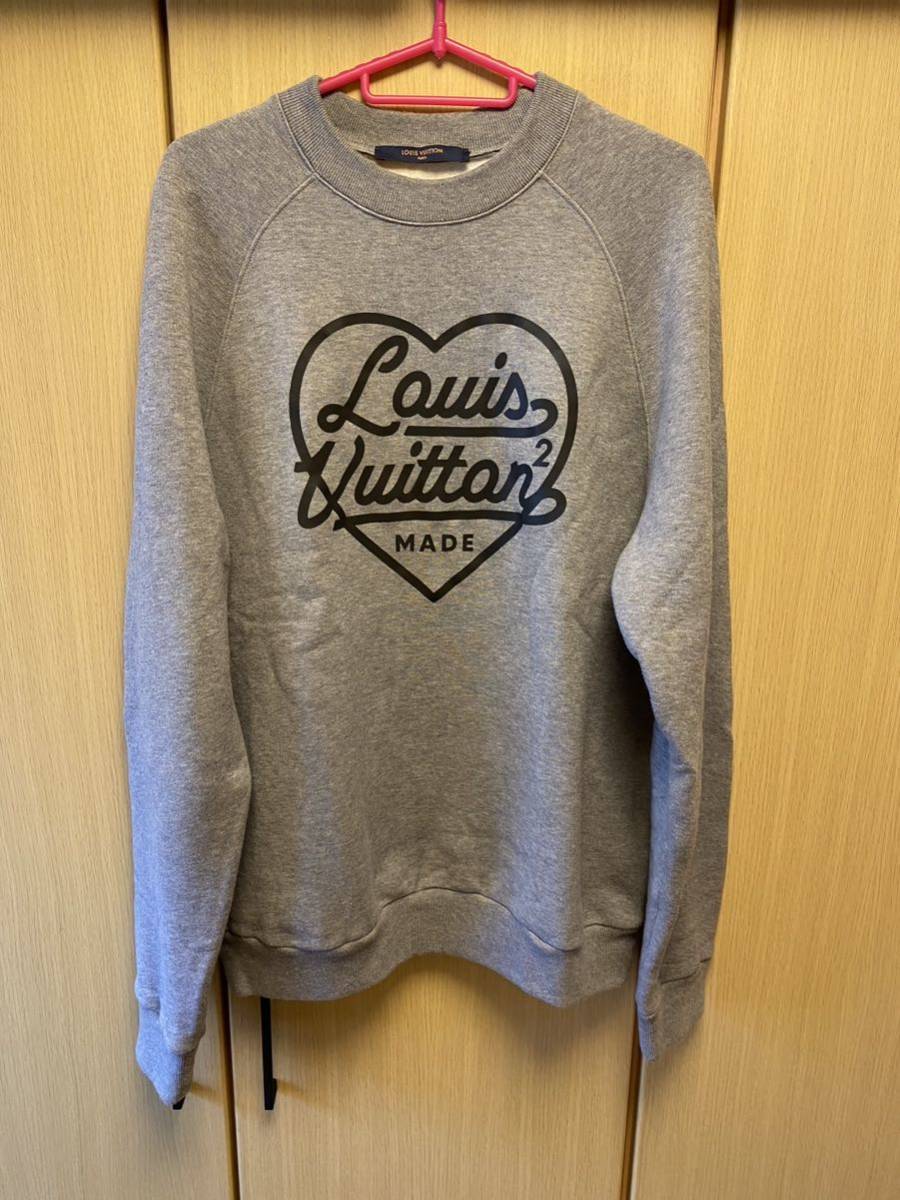 正規 22SS LOUIS VUITTON ルイ ヴィトン VIRGIL ABLOH NIGO LV スクエアード コレクション スウェット 灰 M RM221M UYR HMY02W