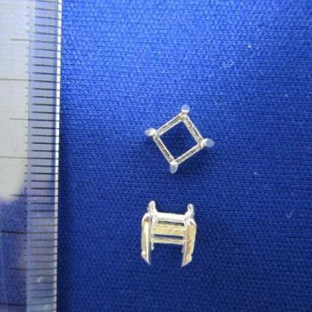 new goods * unused *[ stone frame ] square - cut 5×5mm(. included type )*