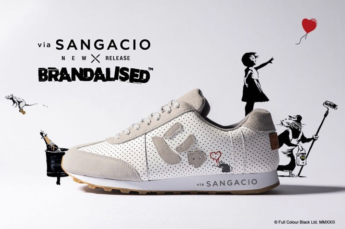 via SANGACIO × BRANDALISED バンクシー限定コラボスニーカー 新品26