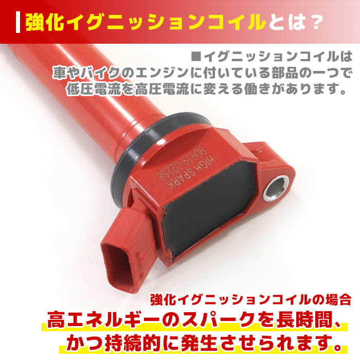 トヨタ ランドクルーザー URJ202W 強化イグニッションコイル 1本 半年保証 純正同等品 90919-02256 ハイパワー_画像2