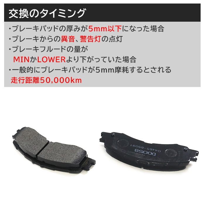 ダイハツ ハイゼット カーゴ S710V S700V フロント ブレーキパッド 前 左右 04465-B5091 04465-B5150 互換品 1ヵ月保証_画像3