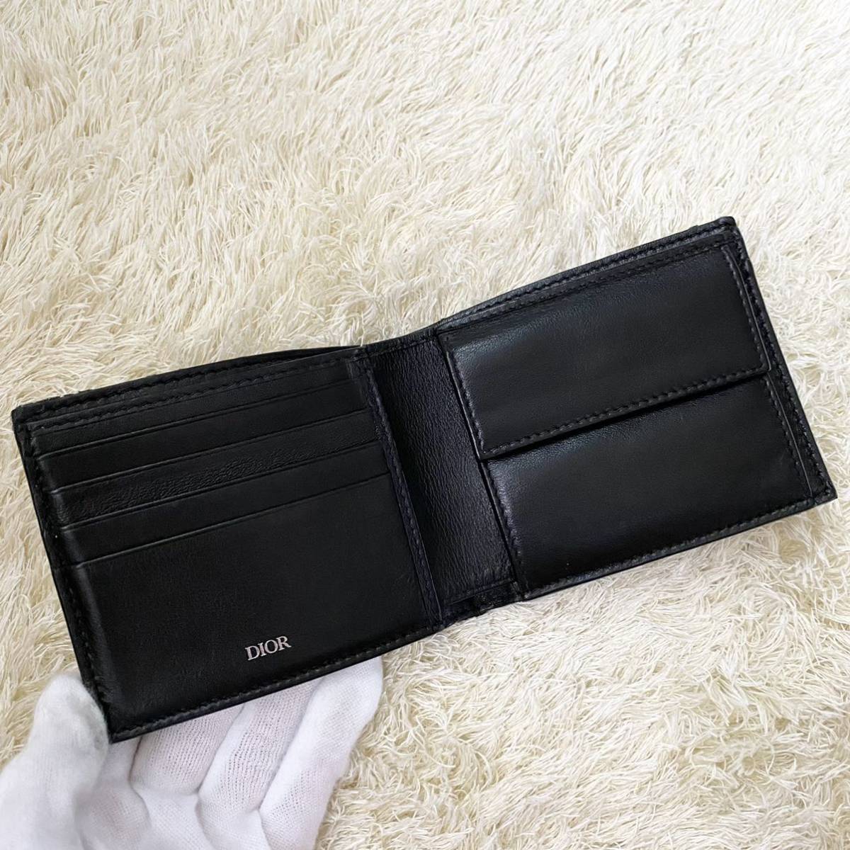 ー品販売 現行 極上美品 DIOR 財布 トロッター オブリーク ディオール