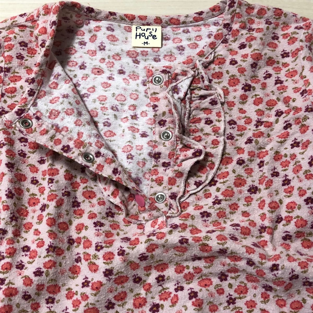 長袖　Tシャツ　花柄　ピンク　ピューピルハウス　120 女の子