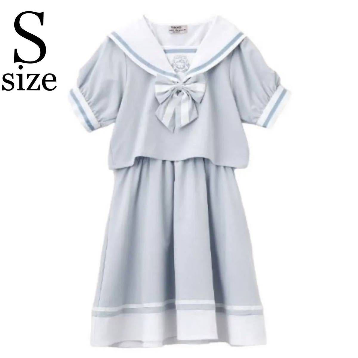 サンリオ/セーラー服/ワンピース/膝丈/ミニ丈/紫/パープル/刺繍 サンリオ/セーラー服/ワンピース/膝丈/ミニ丈/紫/パープル/刺繍